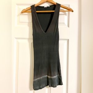 James Perse Dip Dye Gray V-Neck Tank
